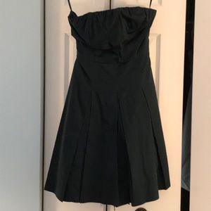 Strapless dress in green